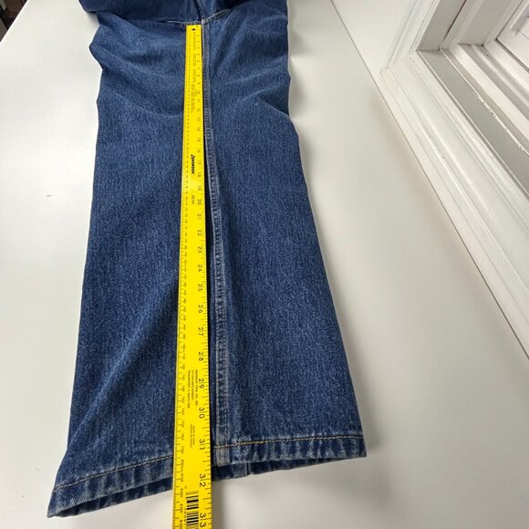 Levis 505 Jeans Mens 52x32 Regular Fit Straight Leg Non-Stretch Blue Stone Wash - Picture 10 of 15